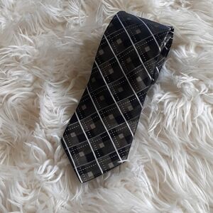 Pronto Uomo Charcoal Gray Silk Patterned Tie
